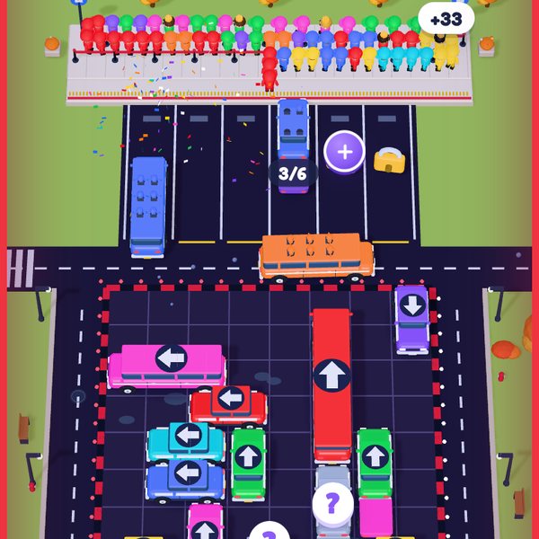 A Boss level with a huge lot and a red-and-white border
