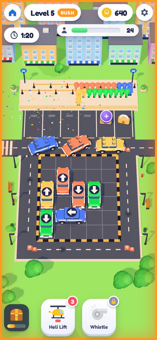 A Rush Hour level with a countdown timer