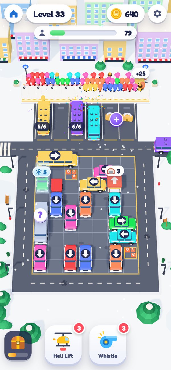 A Rush Party level in Snowy Town